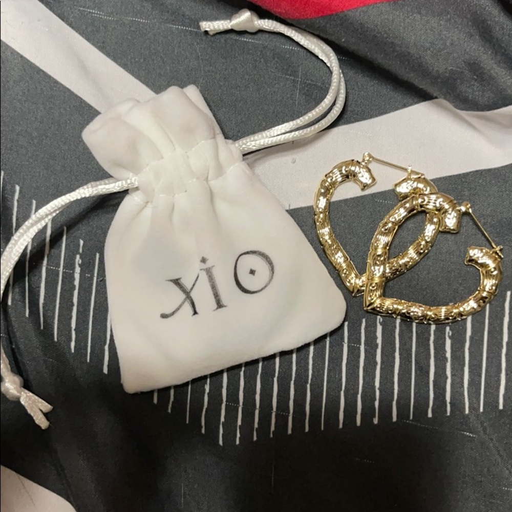 Spanglish Gold Hoop Earrings by XIO